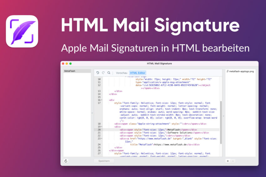  HTML Mail Signature im Mac App Store verfügbar 