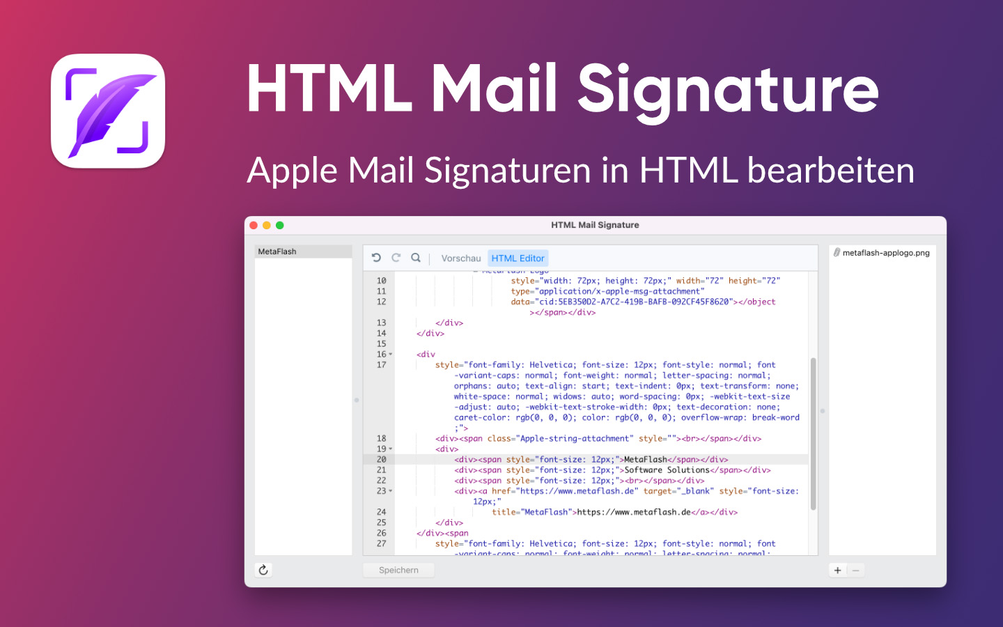  HTML Mail Signature im Mac App Store verfügbar